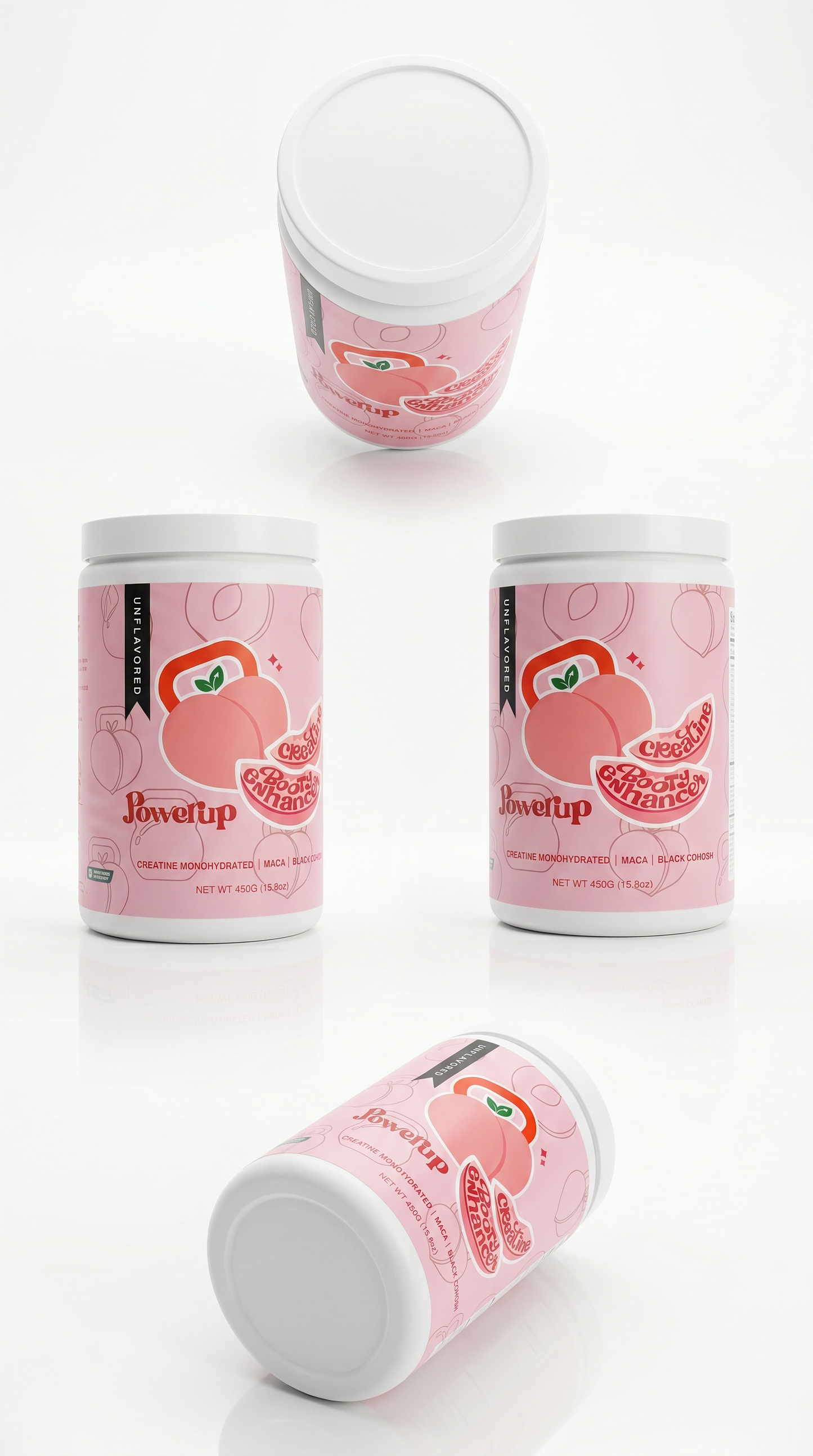 Power Up Peach Creatine + Adaptogens for Women | Strength, Energy & Wellness