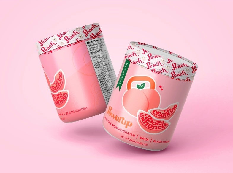 Power Up Peach Booty Enhancer for Women - Creatine Monohydrate for Glute Growth, Strength & Hormonal Support